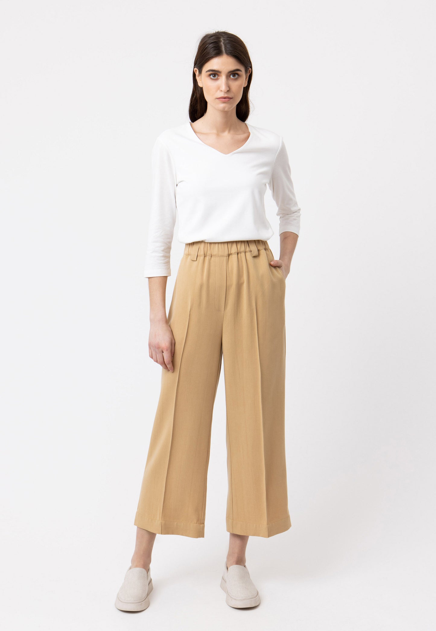 Chemise col V, modèle Mara