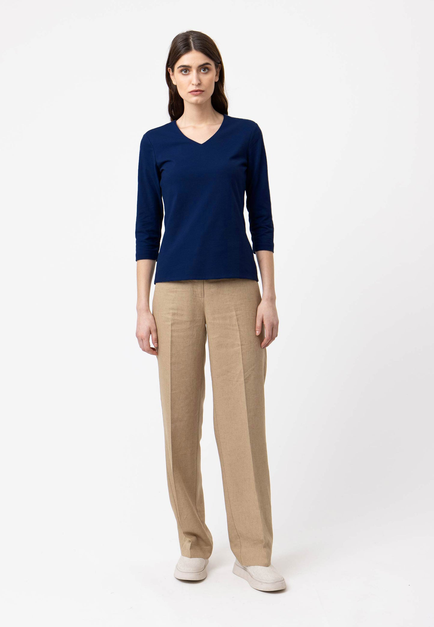 Chemise col V, modèle Mara