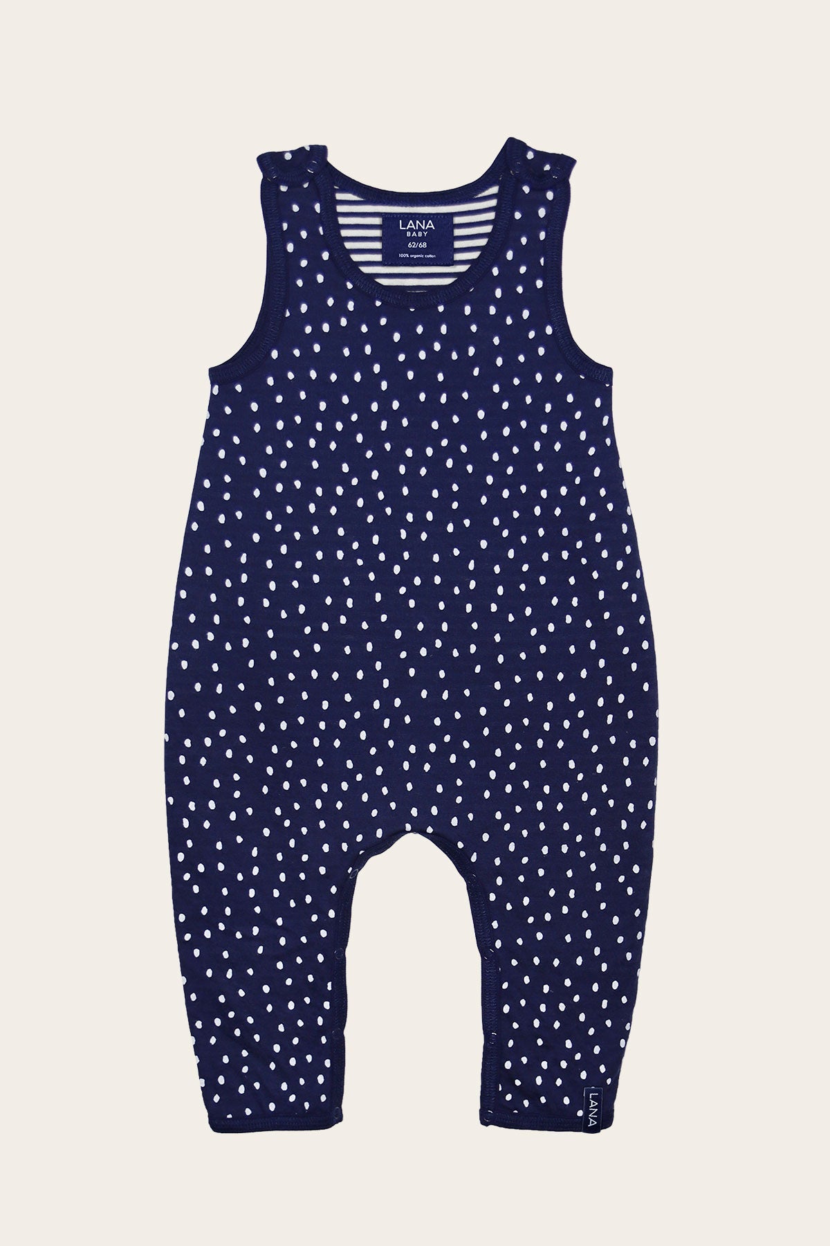 Wende-Trägerhose, Modell Momo , marine - ecru , Baby Hose , LANA Organic - Moderne ökologische Kleidung