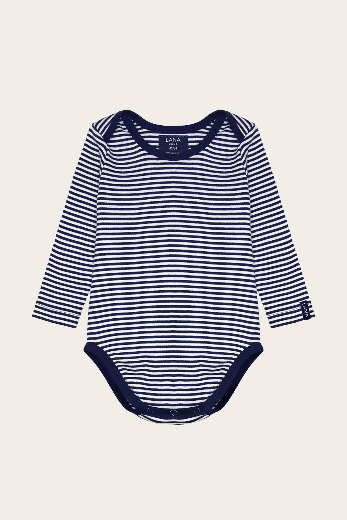 Body, Modell Paula , marine - ecru , Baby Body , LANA Organic - Moderne ökologische Kleidung