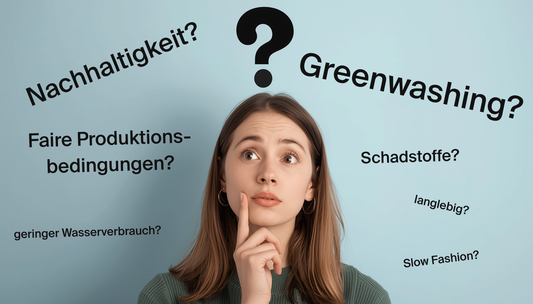 sich fragende Frau zum Thema Nachhaltigkeit