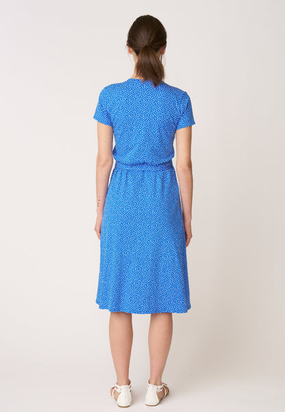 Wrap dress, model Claire