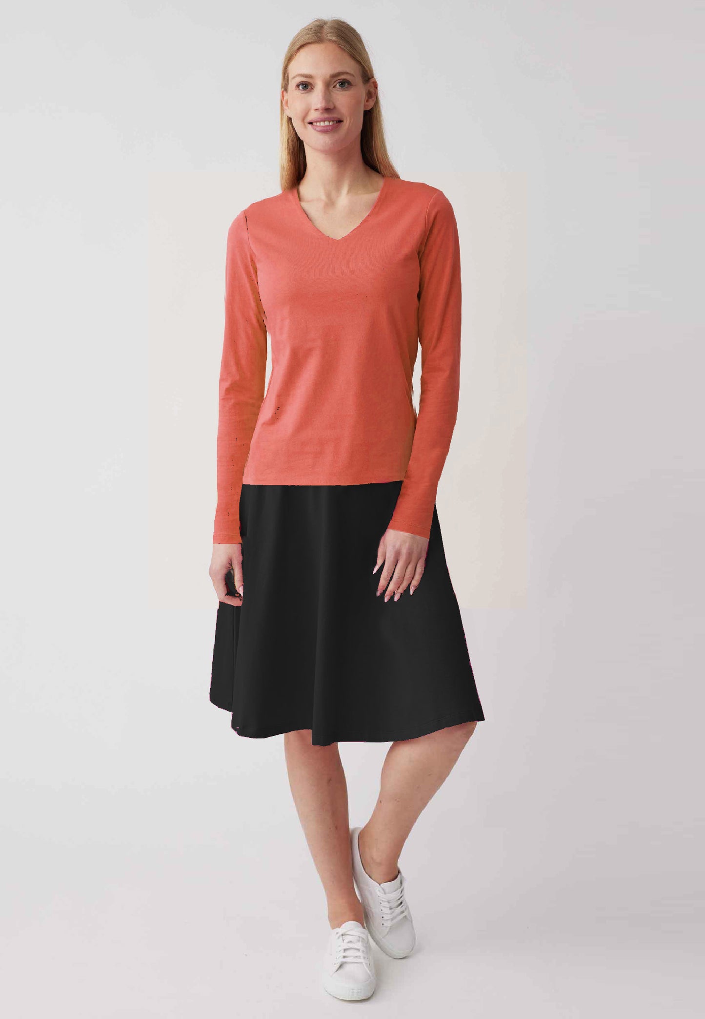 Chemise col V, modèle Mara