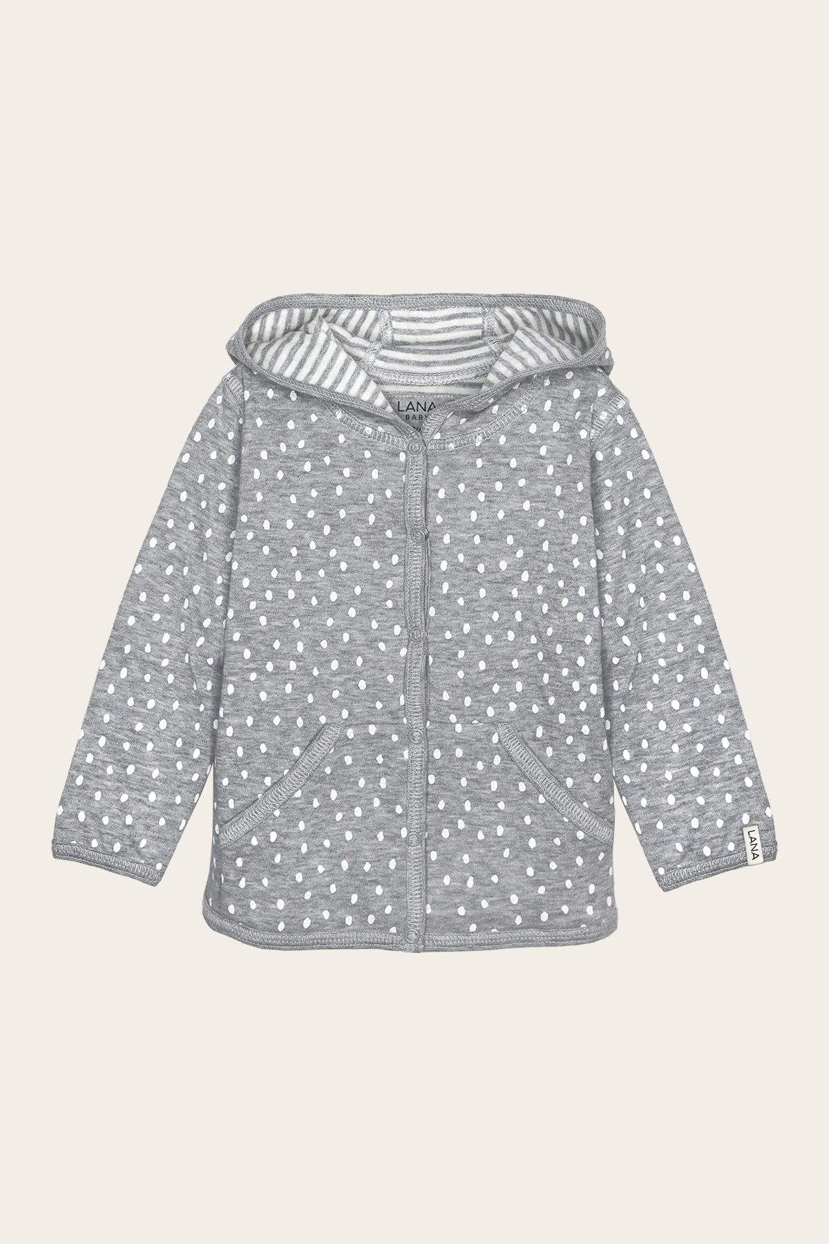 Reversible hooded jacket, model Momo